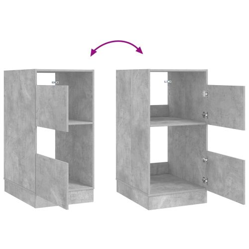 Мивка за пране със съхранение с врата Бетонно Инженерно дърво