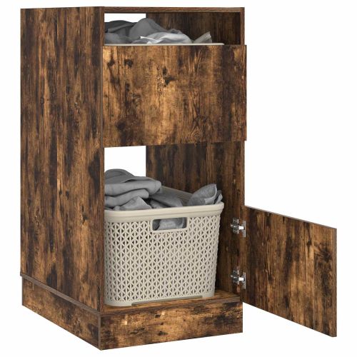 Мивка за пране със съхранение с врата Димян дъб Инженерно дърво