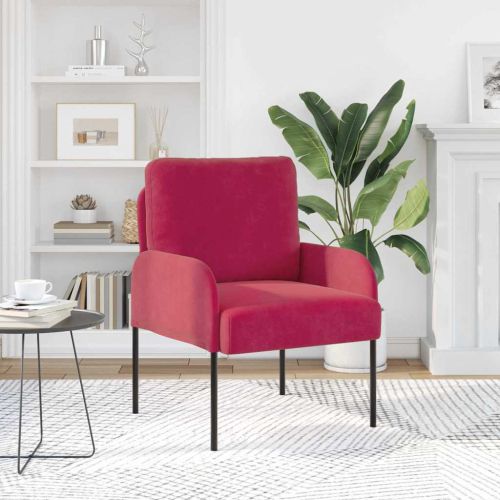 Дивани с възглавница 55cm Виненочервен Шперплат