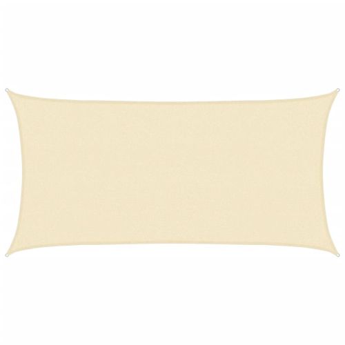 Слънцезащитно платно, HDPE, правоъгълно, 2x4 м, кремаво