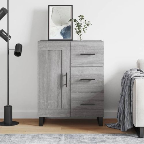 Сайдборд, сив сонома, 69,5x34x90 см, инженерно дърво