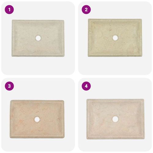 Кремава мивка, 50x35x10 см, мрамор