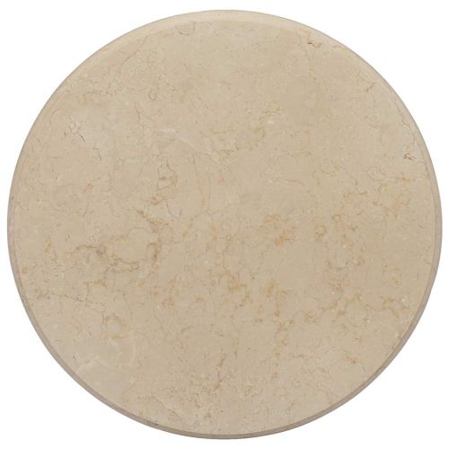 Плот за маса, кремав, Ø50x2,5 см, мрамор