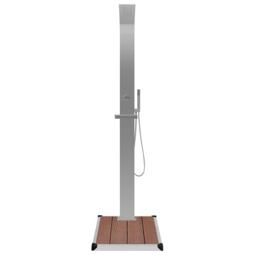 Градински душ с корито, WPC, неръждаема стомана