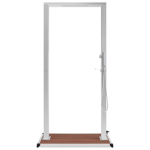 Градински душ с корито, WPC, неръждаема стомана