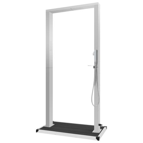 Градински душ с корито, WPC, неръждаема стомана