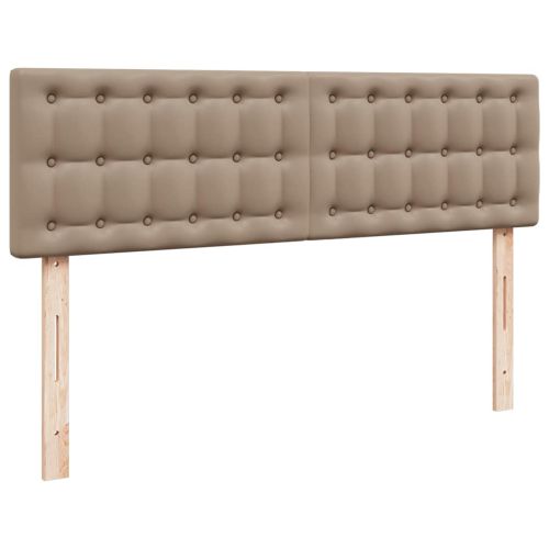 Османска легло с матраци, капучино, 160x200 см, изкуствена кожа