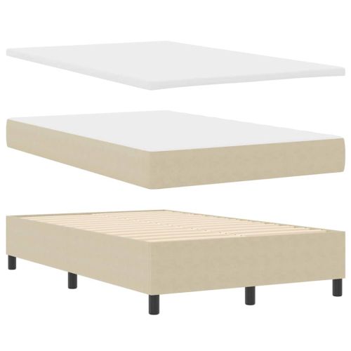 Легло с пружинирана основа Светлосив и бял 120 x 200 cm