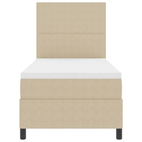 LED кутия за пружини с легло Светлосив и бял 80 x 200 cm