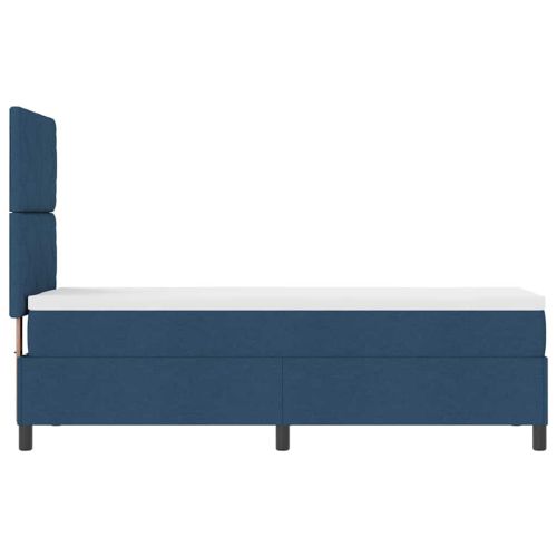 Легло с пружинирана основа с матрак Синьо 80 x 200 cm текстил