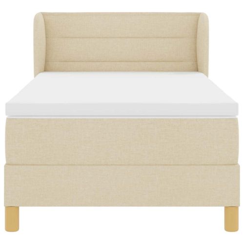 Легло с пружинирана основа с матрак Крем 80 x 200 cm текстил