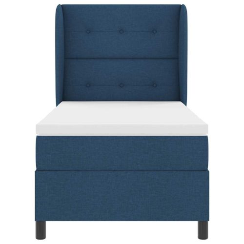 Легло с пружинирана основа с матрак Синьо 80 x 200 cm текстил