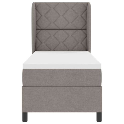 Легло с пружинирана основа с матрак Таупе 80 x 200 cm текстил