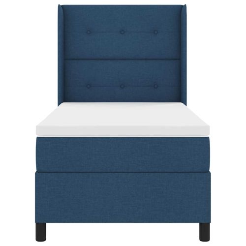 Легло с пружинирана основа с матрак Синьо 80 x 200 cm текстил