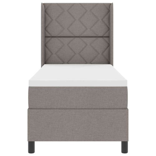 Легло с пружинирана основа с матрак Таупе 80 x 200 cm текстил