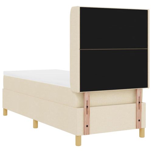 Легло с пружинирана основа с матрак Крем 80 x 200 cm текстил