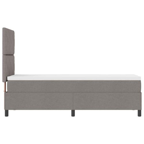 Легло с пружинирана основа с матрак Таупе 80 x 200 cm текстил