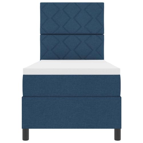 Легло с пружинирана основа с матрак Синьо 80 x 200 cm текстил