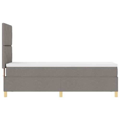 LED кутия за пружини с легло с матрак Таупе 80 x 200 cm текстил