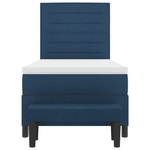 Легло с пружинирана основа с матрак Синьо 80 x 200 cm текстил