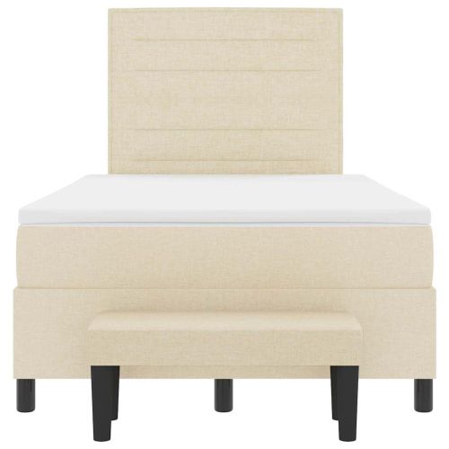 Легло с пружинирана основа с матрак Крем 120 x 200 cm текстил