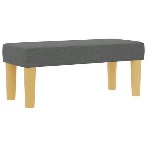 Легло с пружинирана основа Тъмносив 90 x 190 cm текстил