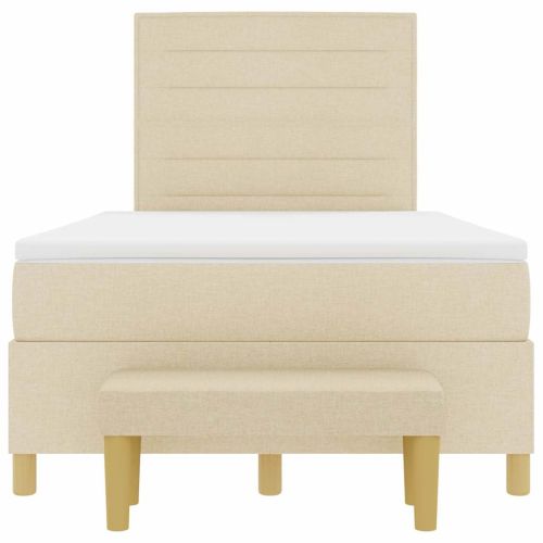 Легло с пружинирана основа с матрак Крем 120 x 200 cm текстил