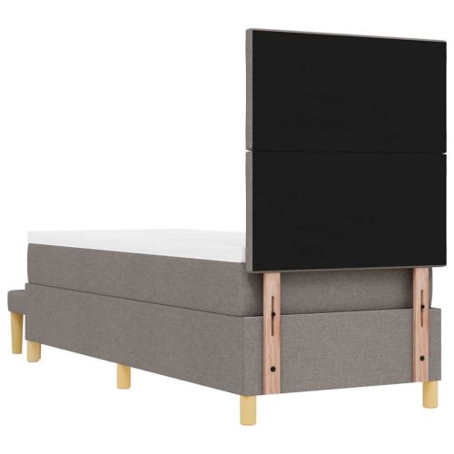 Легло с пружинирана основа с матрак Таупе 80 x 200 cm текстил