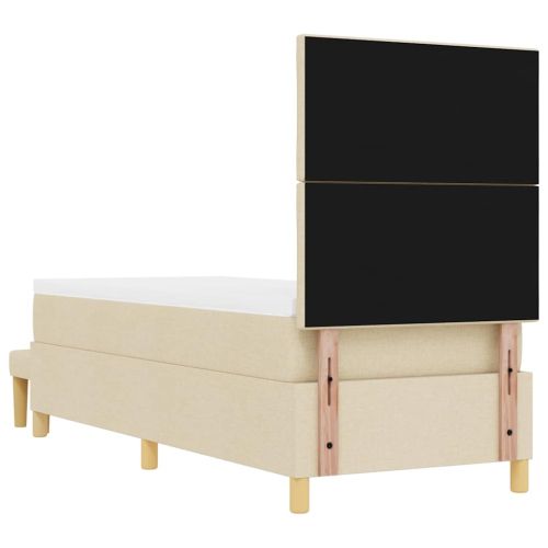 Легло с пружинирана основа с матрак Крем 80 x 200 cm текстил