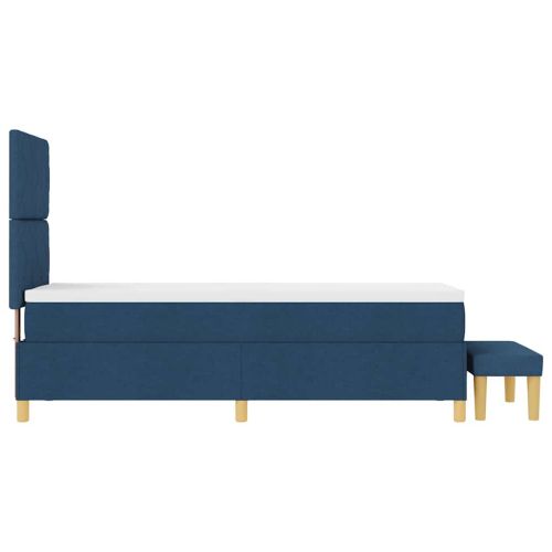 Легло с пружинирана основа с матрак Синьо 80 x 200 cm текстил