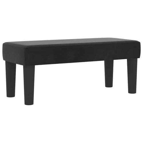 Легло с пружинирана основа с матрак Черно 90 x 190 cm Кадифе