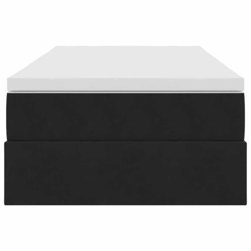 Легло с място за съхранение и матрак Черно 90 x 190 cm Кадифе