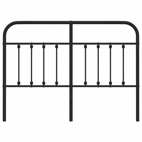 Метална резервна табла за легло, черна, 150 см