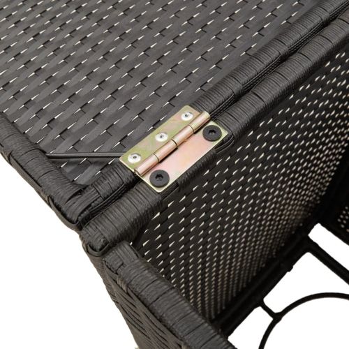 Покриваща маса резервоар за пропан черна 40x40x60 см полиратан