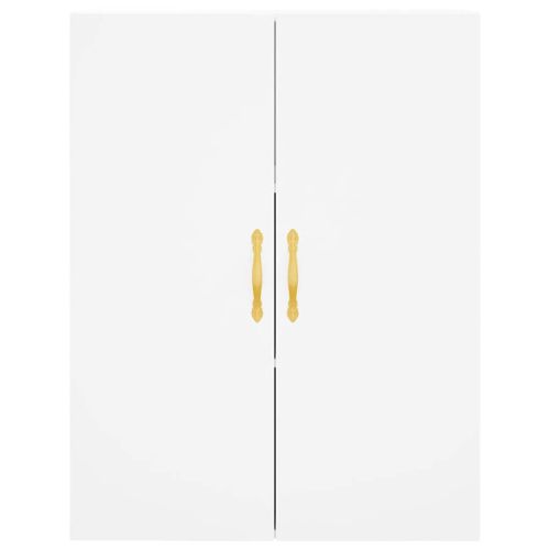 Висок шкаф, бял, 69,5x34x180 см, инженерно дърво