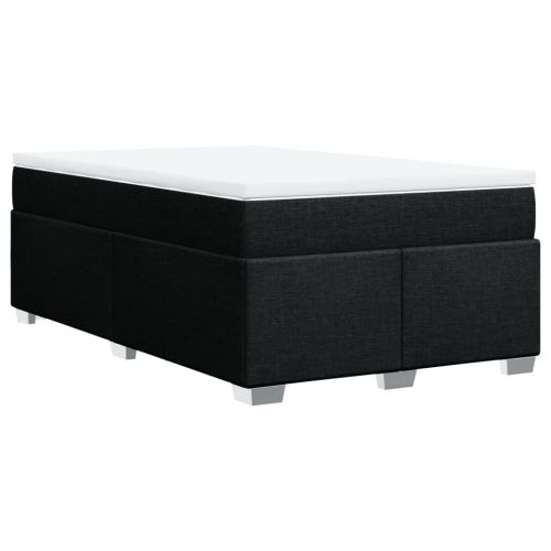 Боксспринг легло с матрак, черно, 120x190 см, плат