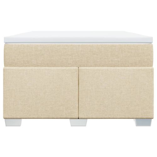 Боксспринг легло с матрак, кремаво, 120x190 см, плат