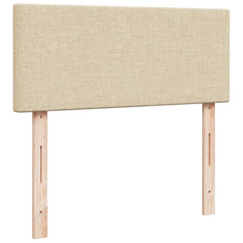 Боксспринг легло с матрак, кремаво, 120x190 см, плат