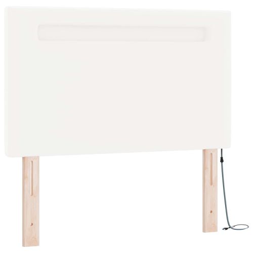 Легло с пружинирана основа Бяло 120 x 190 cm Изкуствена