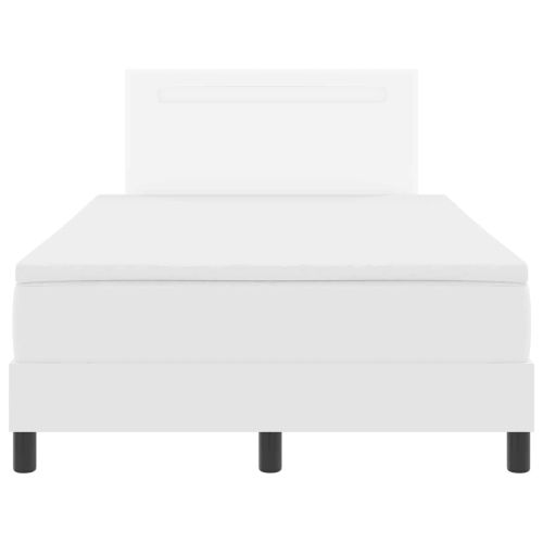Легло с пружинирана основа Бяло 120 x 200 cm Изкуствена