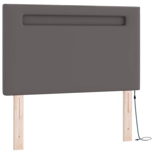 Легло с пружинирана основа с матрак Сив 120 x 200 cm Изкуствена