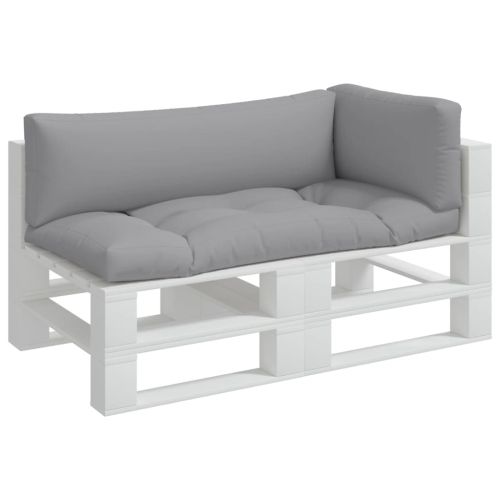 Палетни възглавници, 3 бр, сиви, текстил