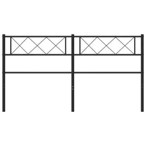 Метална резервна табла за легло, черна, 120 см