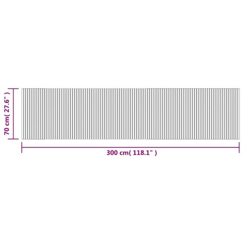 Килим, правоъгълен, кафяв, 70x300 см, бамбук