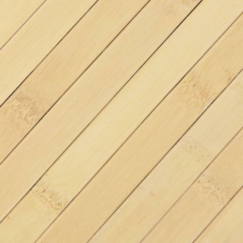 Килим, правоъгълен, светъл натурален, 100x500 см, бамбук