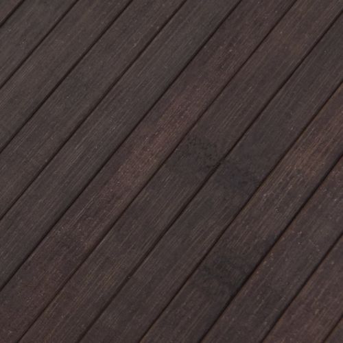 Килим, правоъгълен, тъмнокафяв, 80x100 см, бамбук