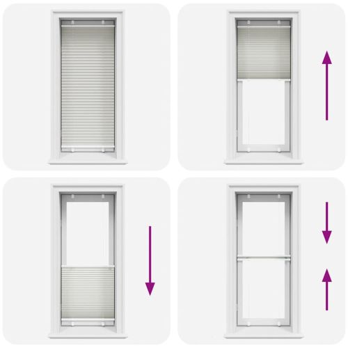 Плисирана щора Светло сиво 55x100 cm Ширина на плата 54,4 cm