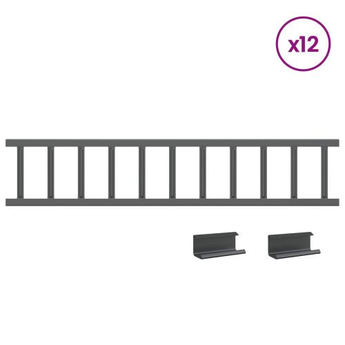 Снегозадържател за покрив Антрацит 1200 x 2,5 x 20 см Стомана