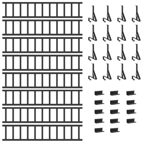 Снегозадържател за покрив Черно 800 x 29,5 x 34,5 см Стомана