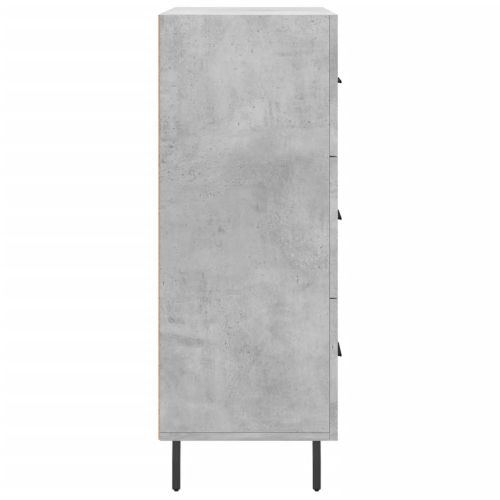 Сайдборд, бетонно сив, 69,5x34x90 см, инженерно дърво